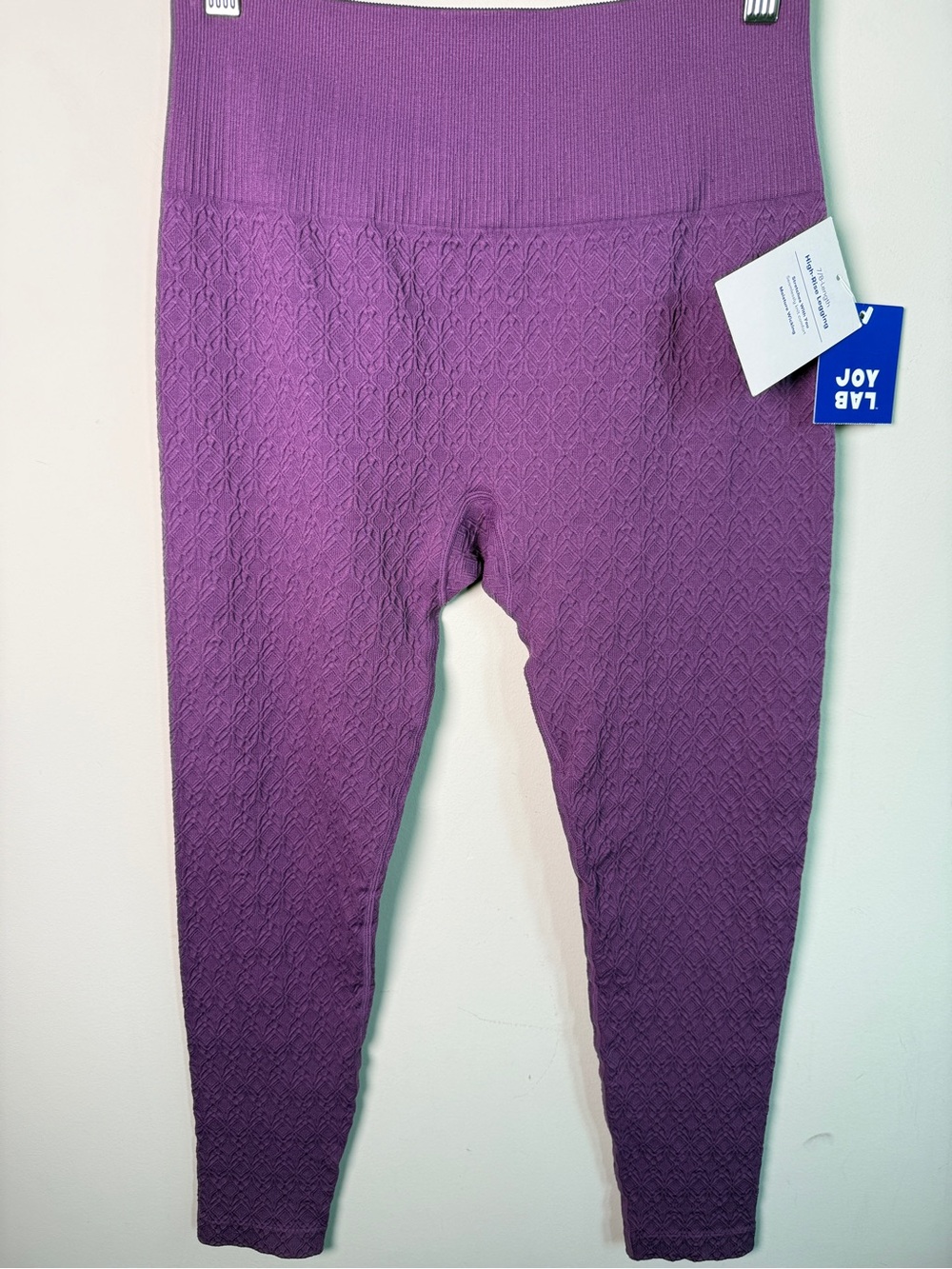 JoyLab Seamless 7/8 High-Rise Legging Purple Ombre Textured NWT Sz M